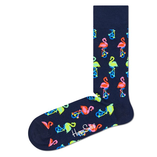 Женские носки HAPPY SOCKS, Артикул FLAMINGO SOCK FLA01, темно-синий | 3463848. Ракурс 1