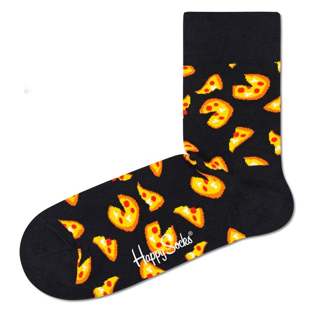 Носки HAPPY SOCKS, Артикул PIZZA HALF CREW SOCK PIZ13, черный | 3463866. Ракурс 1