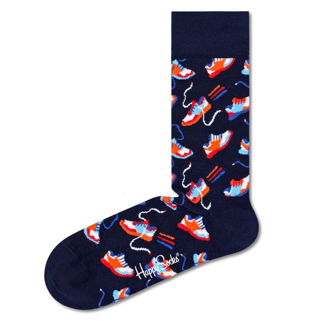 Носки HAPPY SOCKS, Артикул RUN FOR IT SOCK RFI01, черный | 3465188. Ракурс 1