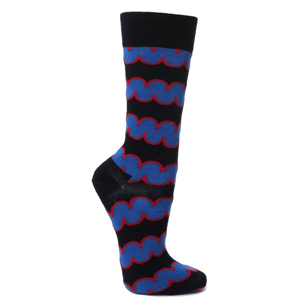 Носки HAPPY SOCKS, Артикул SQUIGGLY SOCK SQU01, темно-синий | 3465920. Ракурс 1