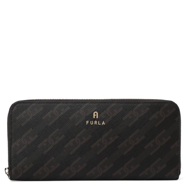 Женский кошелёк FURLA, Артикул FURLA CAMELIA XL ZIP AROUND SLIM, темно-коричневый | 3508425. Ракурс 1