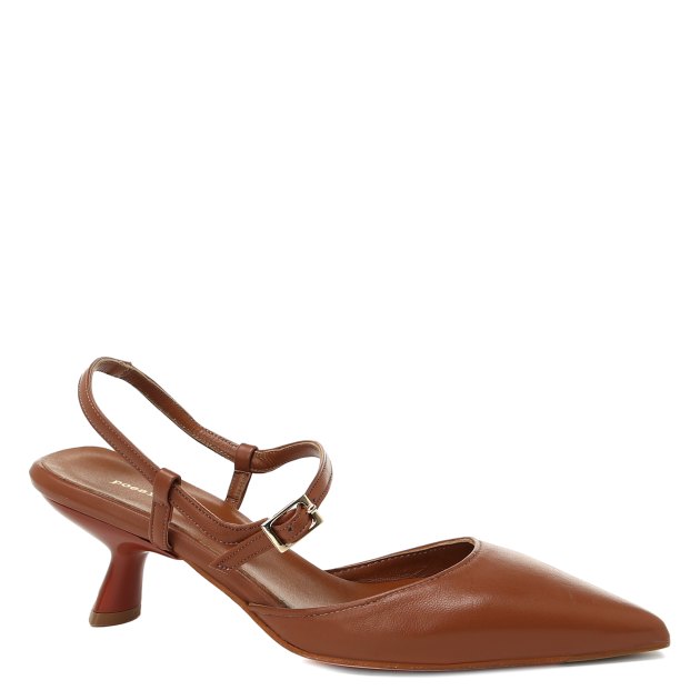 Женские туфли с открытой пяткой (слинг-бэк) POESIE VENEZIANE, Артикул MI51B, коричневый | 3537914. Ракурс 1