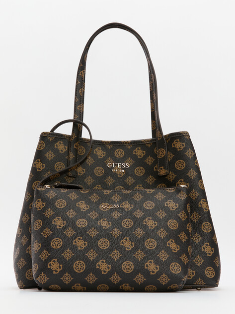 Женский тоут GUESS VIKKY TOTE, Артикул HWPQ6995280, темно-коричневый | 3568766. Ракурс 1