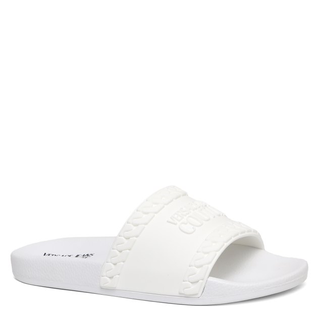 Женские сланцы VERSACE JEANS COUTURE, Артикул 75VA3SQ5, белый | 3593723. Ракурс 1