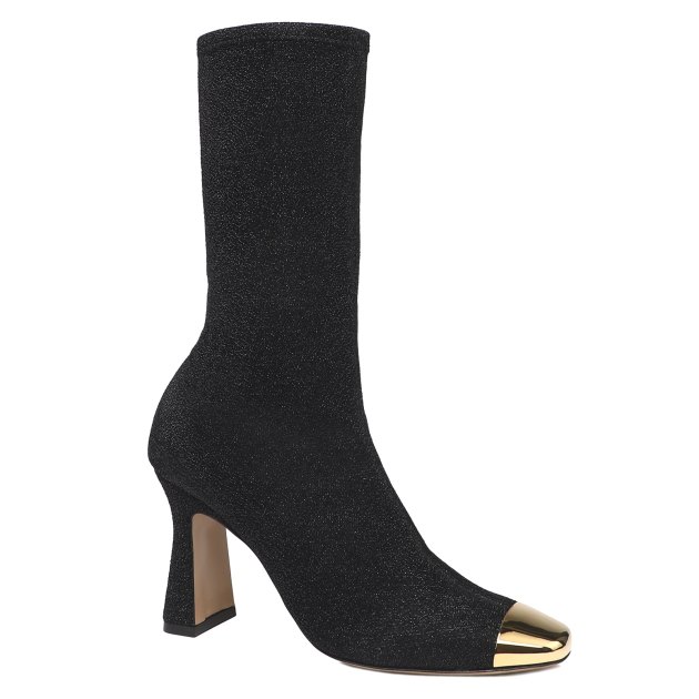 Женские полусапоги MARIA LUCA ELLIA METAL TOE CAP STRETCH LUREX BOOTIE, Артикул DL41012A, черный | 3594512. Ракурс 1