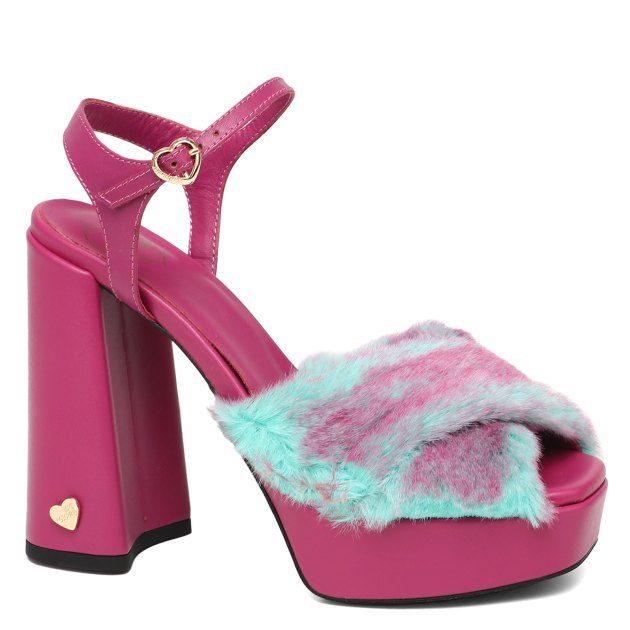 Moschino fur slides sales