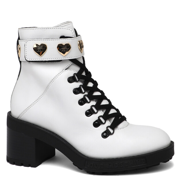Женские ботильоны LOVE MOSCHINO DAILY BIKER, Артикул JA24387G, белый | 3600896. Ракурс 1