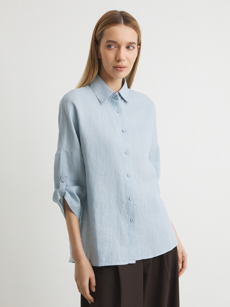 Женская рубашка MAISON DAVID, Артикул MLY2115, светло-голубой | 3611719. Ракурс 1