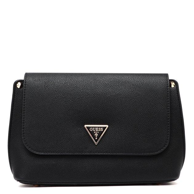 Женская сумка через плечо GUESS MERIDIAN FLAP CROSSBODY, Артикул HWBG8778200, черный | 3618218. Ракурс 6
