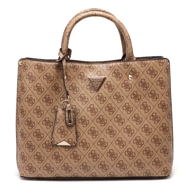 Женский тоут GUESS MERIDIAN GIRLFRIEND SATCHEL, Артикул HWSG8778060, темно-бежевый | 3618220. Ракурс 1