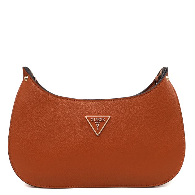 Женская сумка  GUESS MERIDIAN MINI TP ZP SHOULDR BG, Артикул HWBG8778720, светло-коричневый | 3618227. Ракурс 1