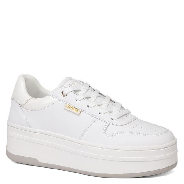 Guess white platform sneakers clearance