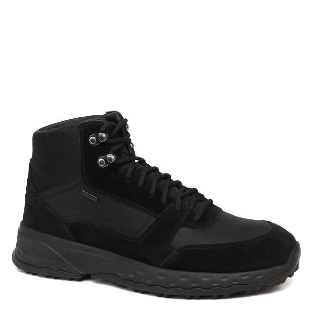 Мужские высокие кроссовки GEOX U STERRATO B ABX, Артикул U36F0B, черный | 3622181. Ракурс 1