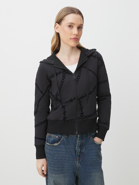 Женская толстовка VERSACE JEANS COUTURE, Артикул 75HAI306, черный | 3624243. Ракурс 1