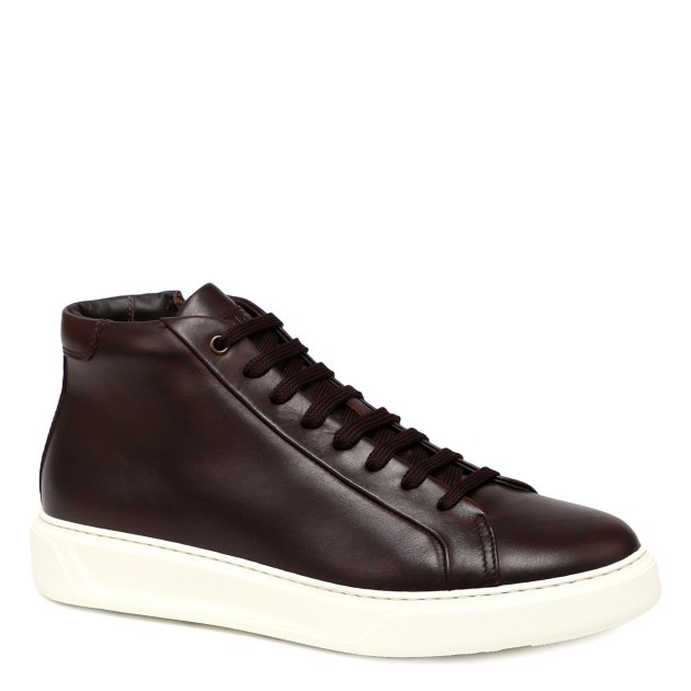 Мужские высокие кеды DINO BIGIONI, Артикул DB2092, темно-коричневый | 3667069. Ракурс 1