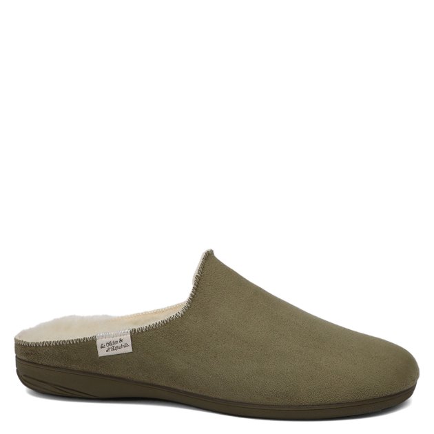 Мужская домашняя обувь LA MAISON DE L'ESPADRILLE, Артикул 6751, бежево-зеленый | 3676126. Ракурс 1