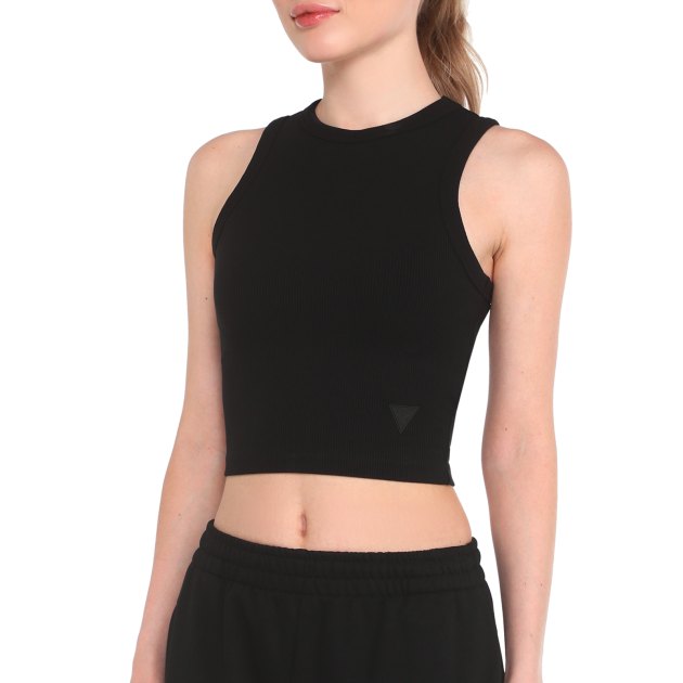 Женский топ GUESS EDIE TANK TOP, Артикул V3GP19K8RT2, черный | 3712923. Ракурс 1