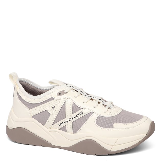 Женские кроссовки ARMANI EXCHANGE CHER, Артикул XDX039, молочно-белый | 3733029. Ракурс 1