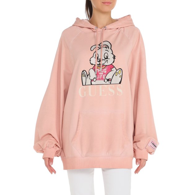 Guess pink 2025 hoodie