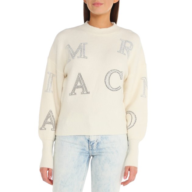 Женский джемпер MARCIANO BY GUESS JODIE EMBELLISHED TOP SWTR, Артикул 3BGR155786Z, молочный | 3734118. Ракурс 1