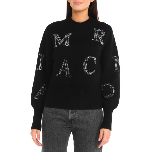 Женский джемпер MARCIANO BY GUESS JODIE EMBELLISHED TOP SWTR, Артикул 3BGR155786Z, черный | 3734281. Ракурс 1