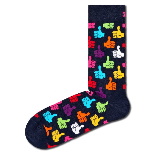 Носки HAPPY SOCKS, Артикул THUMBS UP SOCK THU01, черный | 3734802. Ракурс 1
