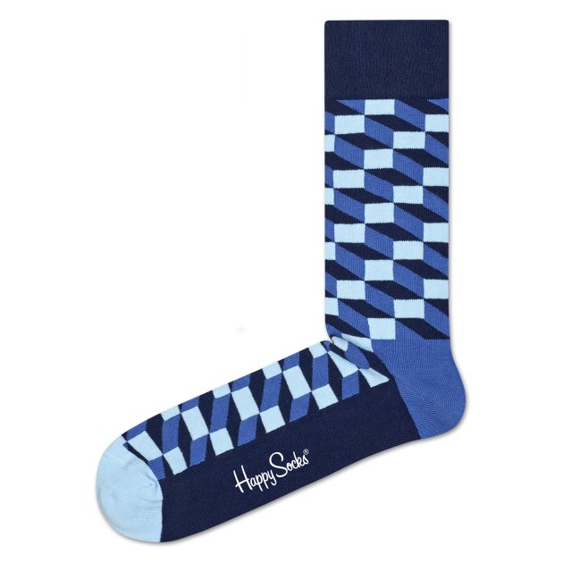 Носки HAPPY SOCKS, Артикул FILLED OPTIC SOCK FIO01, синий | 3734859. Ракурс 1