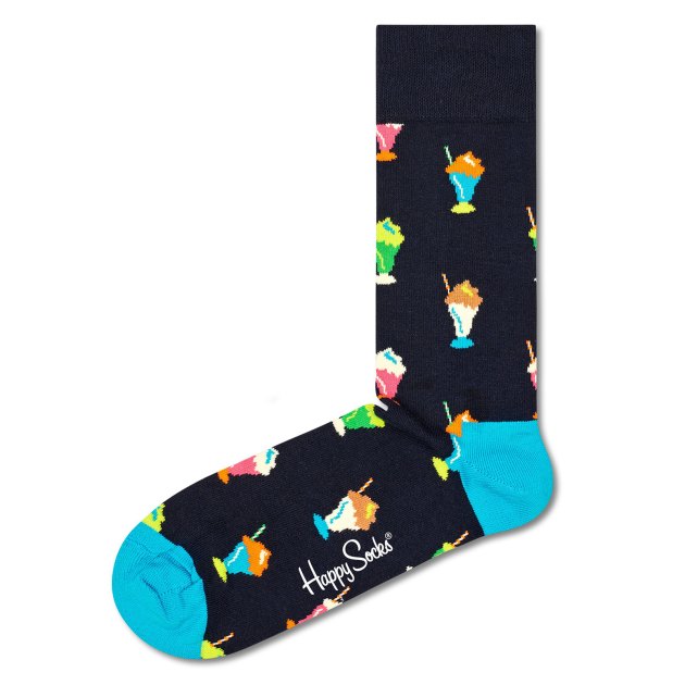Носки HAPPY SOCKS, Артикул Milkshake Sock MSS01, черный | 3734905. Ракурс 1