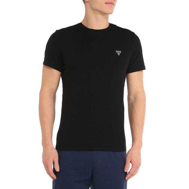 Мужская футболка GUESS CALEB HERO CREW NECK S/S, Артикул U97M00K6YW1, черный | 3742941. Ракурс 1