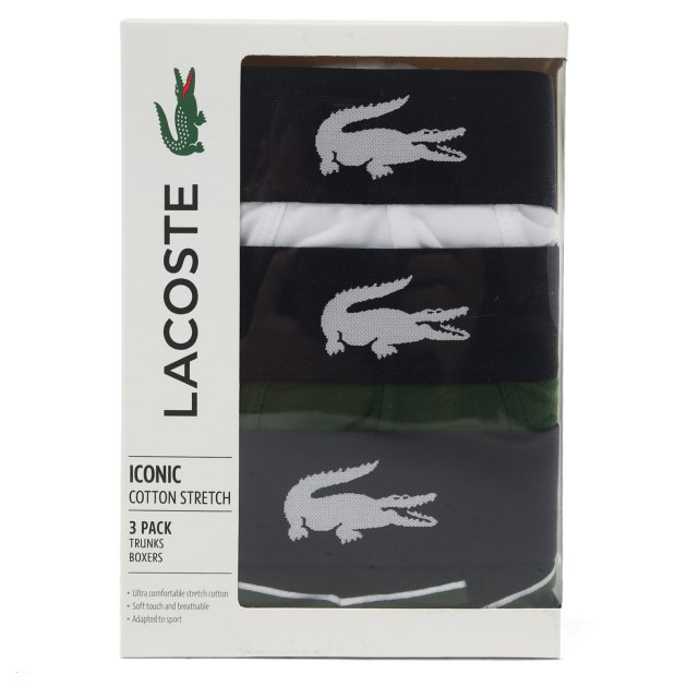 Мужские трусы 3 шт. LACOSTE, Артикул 5H1803, мультицвет | 3753124. Ракурс 1