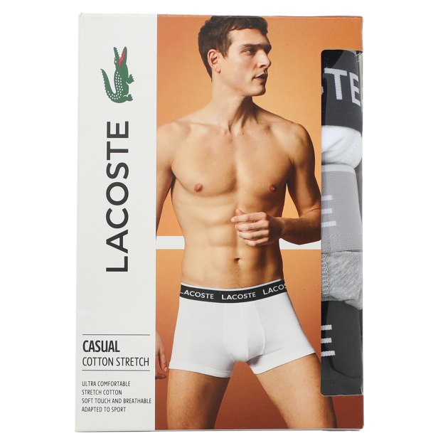 Мужские трусы 3 шт. LACOSTE 5H3389, Артикул 5H3389, мультицвет | 3754885. Ракурс 1