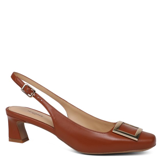 Женские туфли с открытой пяткой (слингбэк) TENDANCE, Артикул CLF602-02, коричневый | 3772556. Ракурс 1