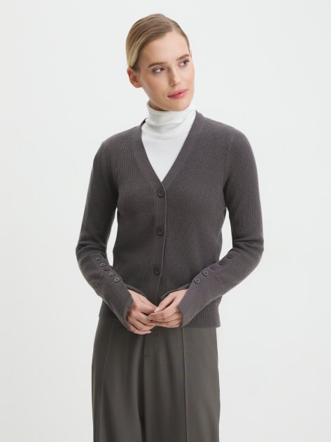 Женский кардиган MAISON DAVID, Артикул QM056, темно-серый | 3779939. Ракурс 1