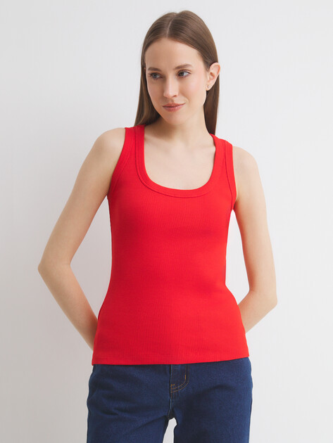 Женская майка CALZETTI KATERINA-2, Артикул KATERINA-2, рубиновый | 3790938. Ракурс 1