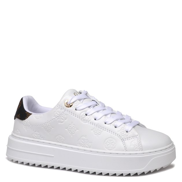 Женские кеды GUESS DENESA4, Артикул FLPDS4FAL12, белый | 3797635. Ракурс 1