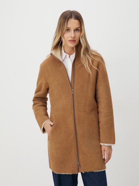 Женская дубленка MAISON DAVID, Артикул RV-W14, светло-коричневый | 3800903. Ракурс 1