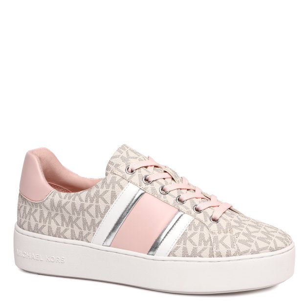 Женские кеды MICHAEL KORS POPPY, Артикул 49T1POFS1B, бежево-розовый | 3803747. Ракурс 1