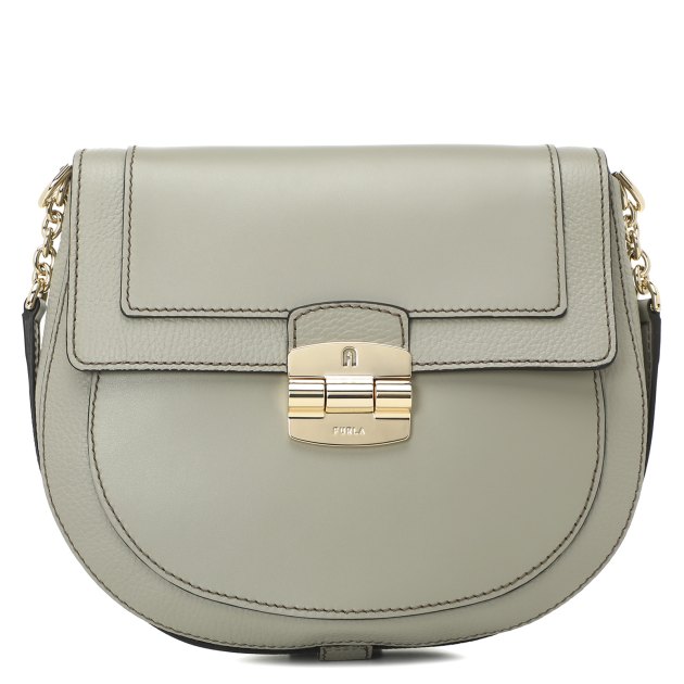 Женский сэдл FURLA, Артикул FURLA CLUB 2 S CROSSBODY, зеленовато-серый | 3807244. Ракурс 6