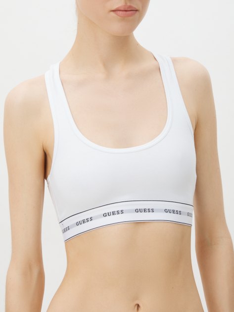 Женский топ GUESS CARRIE BRALETTE, Артикул O97C01KBBU1, белый | 3807557. Ракурс 1