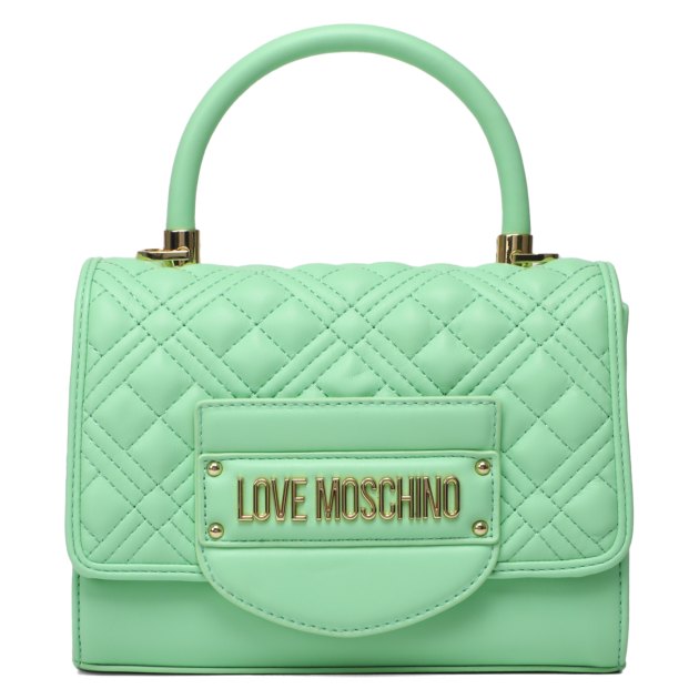 Женская сумка с ручкой LOVE MOSCHINO QUILTED TAB, Артикул JC4055PP SS24, мятный | 3815455. Ракурс 6