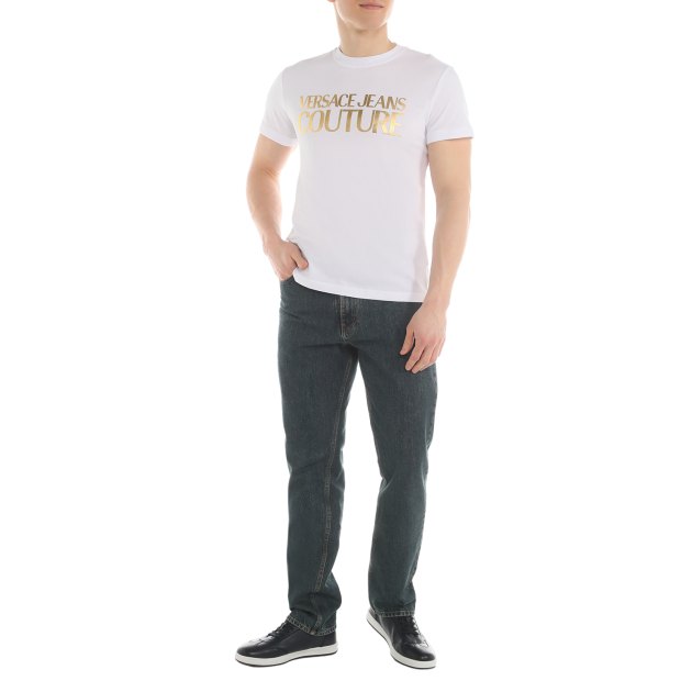 Мужская футболка VERSACE JEANS COUTURE, Артикул 76GAHT00, белый | 3818660. Ракурс 1