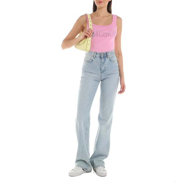 Женская майка JUST CAVALLI, Артикул 76PAME03, розовый | 3819774. Ракурс 1