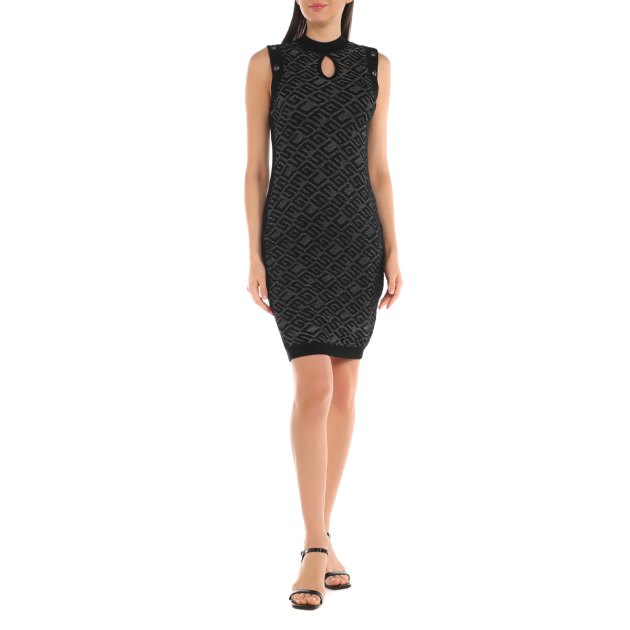 Женское платье GUESS CHELSEA LOGO SL DRESS SWTR, Артикул W4RK44Z3C90, черный | 3823022. Ракурс 1