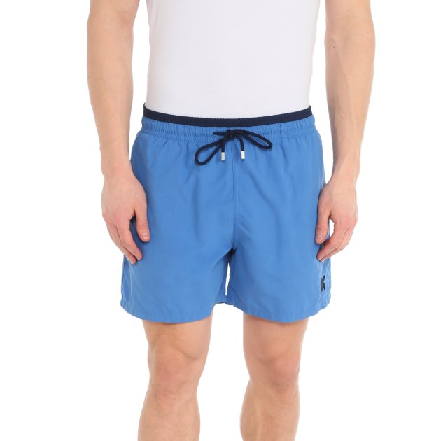 Мужские купальные шорты с проявляющимся рисунком MAISON DAVID, Артикул MLS230425, голубовато-синий | 3823987. Ракурс 1