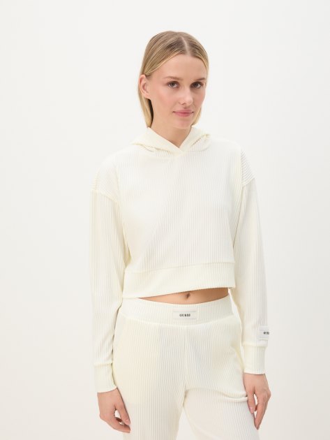GUESS AISLIN RIBBED HOODIE SWEATSHIR 3827451
