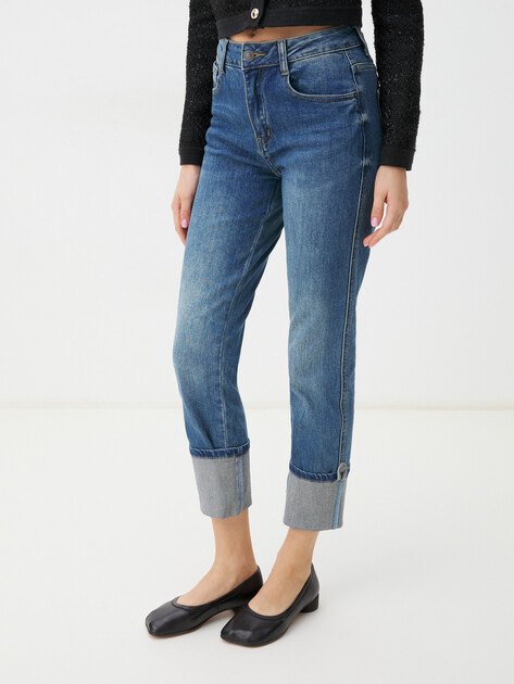 Женские прямые джинсы MAISON DAVID, Артикул 23C110-1, синий | 3836465. Ракурс 1