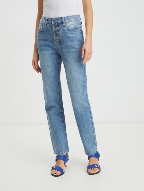 Женские джинсы мом MAISON DAVID, Артикул XS-097-2, светло-синий | 3836502. Ракурс 1