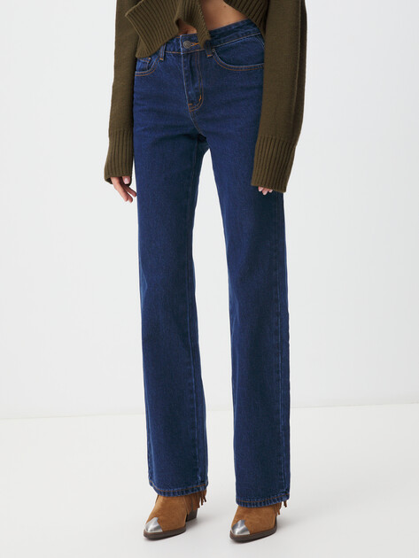 Женские прямые джинсы MAISON DAVID, Артикул XS-066, темно-синий | 3836516. Ракурс 1