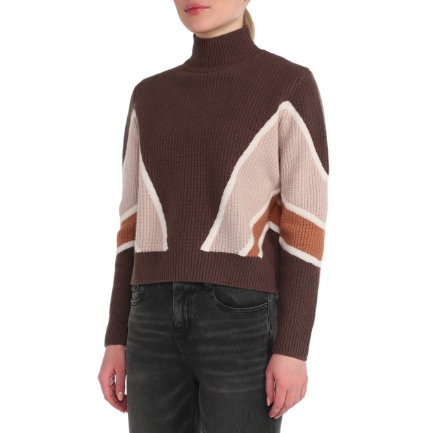 Женский свитер MAISON DAVID, Артикул MLY2305-2, темно-коричневый | 3841776. Ракурс 1