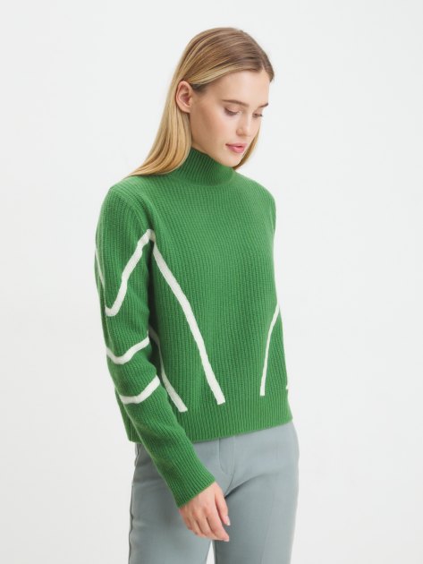Женский свитер MAISON DAVID, Артикул MLY2305-1, зеленый | 3841779. Ракурс 1